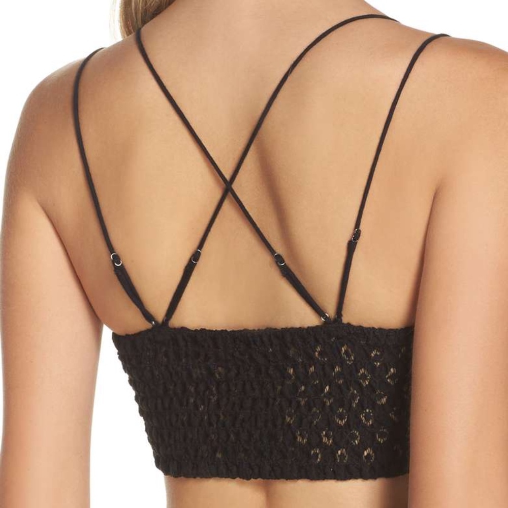 FP Free people Adella Longline Bralette Black - Picture 5 of 7